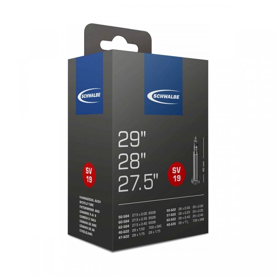 Schwalbe duša SV19 27.5x2.00/2.35 29x1.75/2.40 FV 40mm (40/62-584/635) 220g