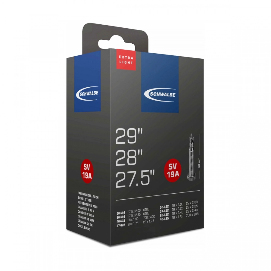 Schwalbe duša SV19A 27.5x2.00/2.35 29x1.75/2.40 40mm (40/62-584/635) 140g exlight