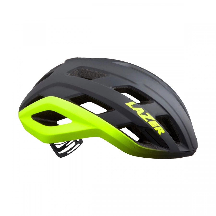 Lazer prilba STRADA KinetiCore matná šedo/neon žltá /Vel:L 58-61