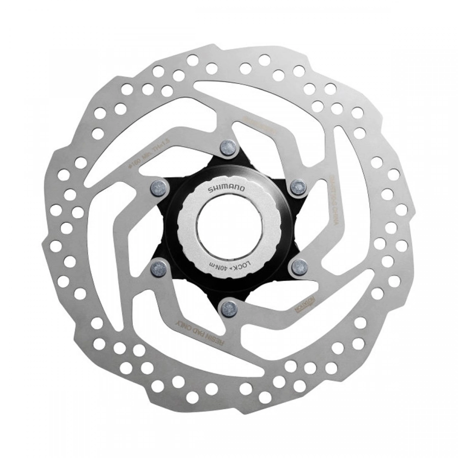 Shimano kotúč brzdový SM-RT10 160mm Center Lock (vnútor. uťahov.) len pre resin platničky
