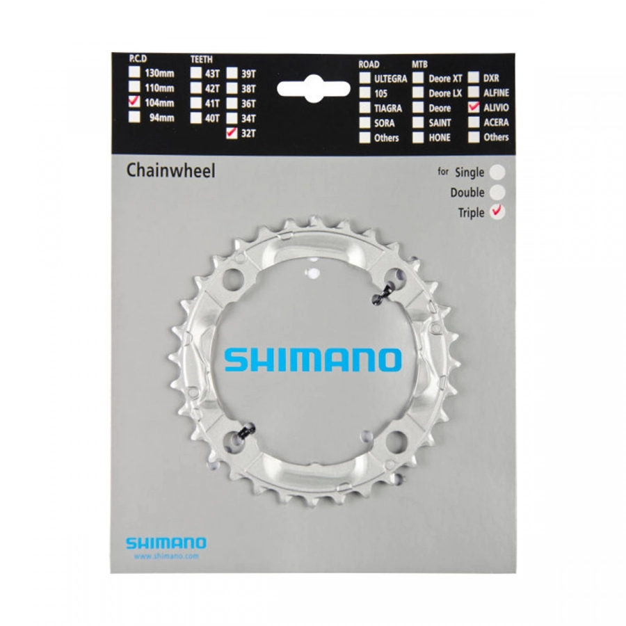Shimano prevodník 32z. FC-M430 Alivio 9-k. strieb. 104mm